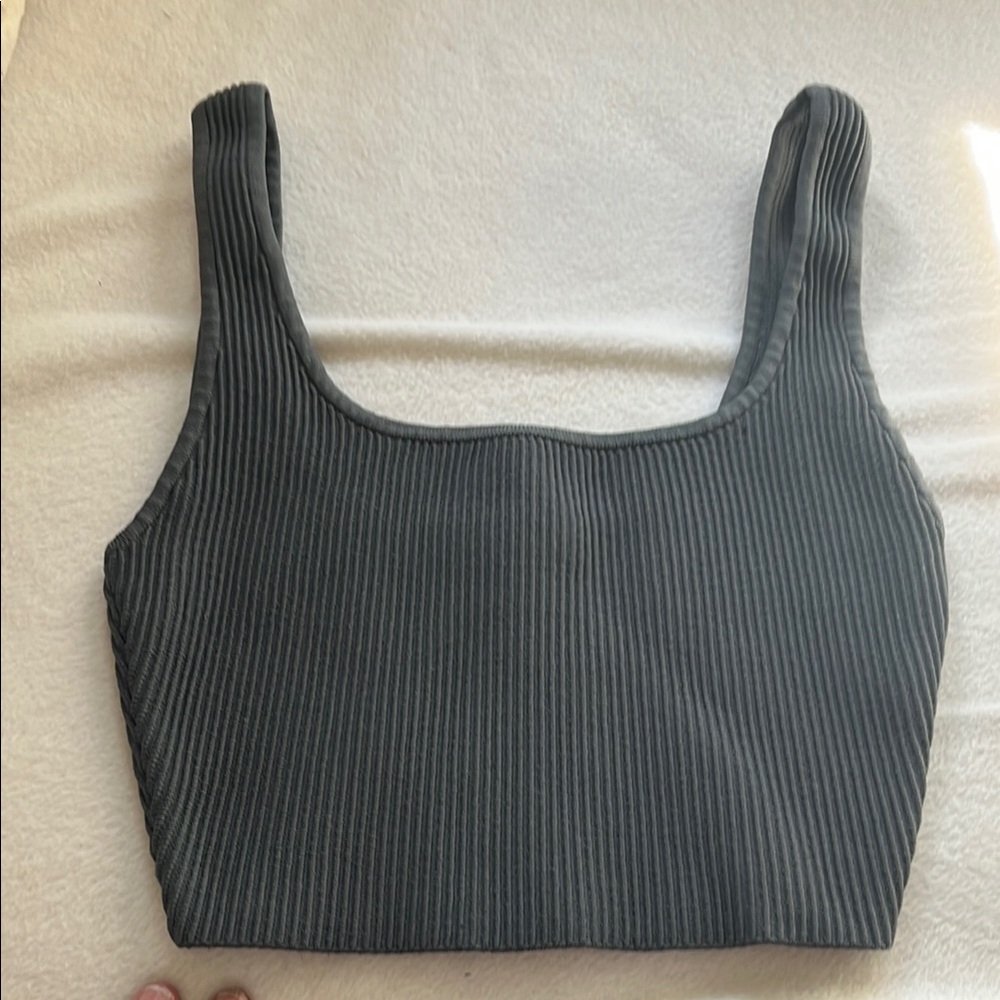 Arotzia Babaton Gray Ribbed Women's cropped top size XS